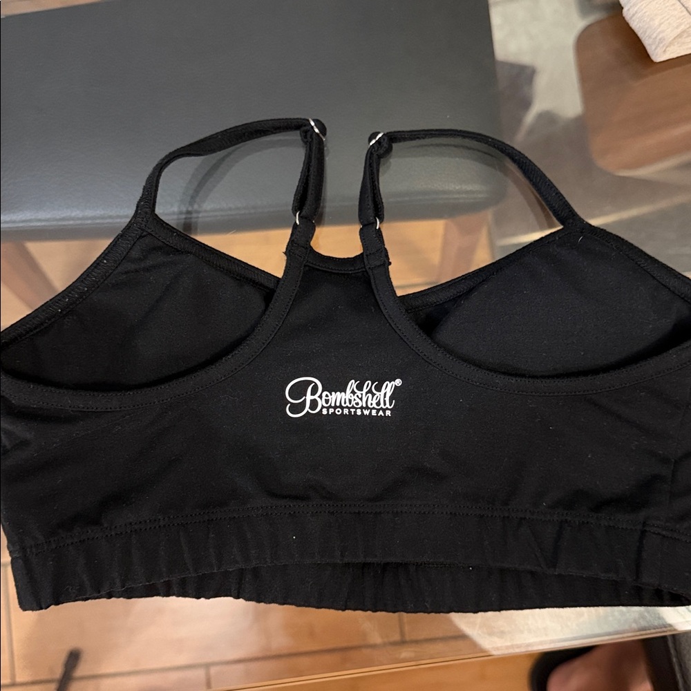 Bombshell Sportswear Midnight Black Sports Bra - Picture 4 of 4